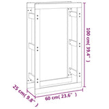 Support de bois de chauffage Marron miel 60x25x100 cm Bois pin