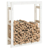 Support pour bois de chauffage Blanc 80x25x100 cm Bois de pin