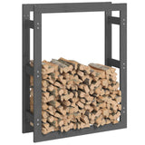 Support pour bois de chauffage Gris 80x25x100 cm Bois de pin