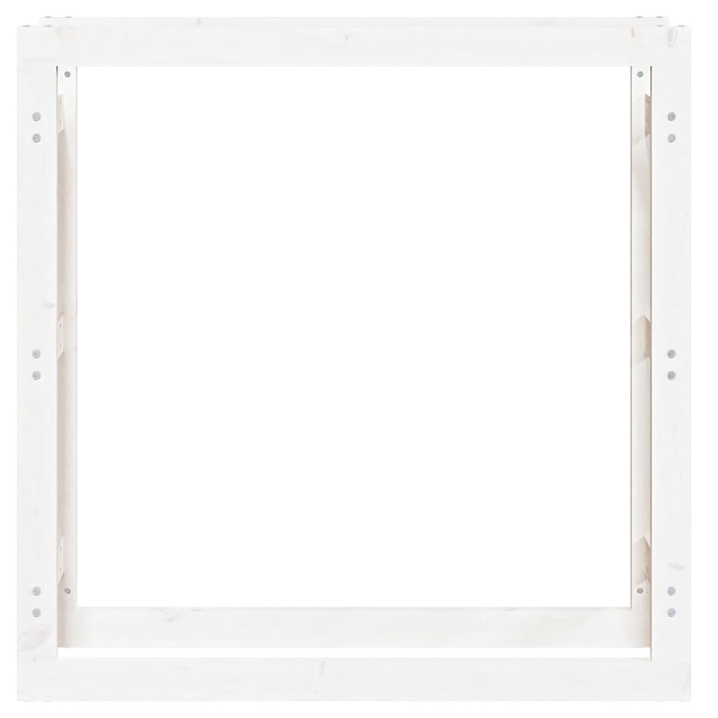 Support pour bois de chauffage Blanc 100x25x100 cm Bois de pin