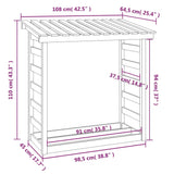 Support pour bois de chauffage 108x64,5x110 cm Bois de pin