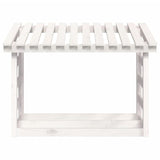 Firewood Holder White 108x64.5x78 cm Pine Wood