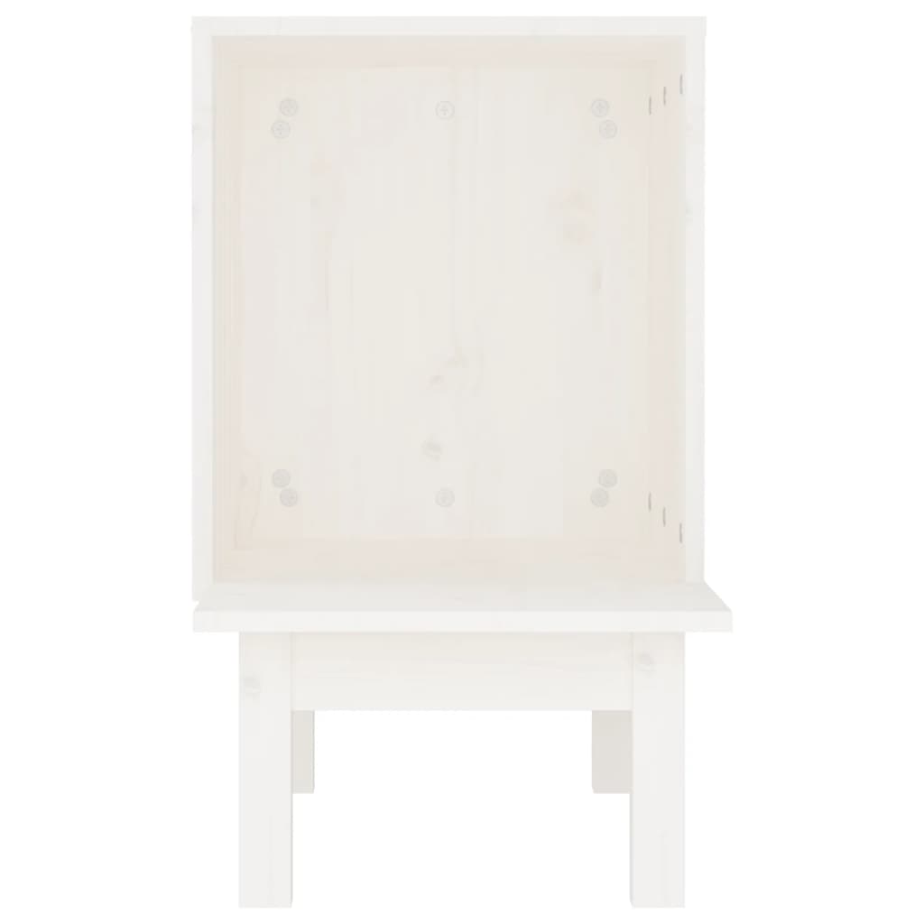 Maison pour chat Blanc 60x36x60 cm Bois de pin massif