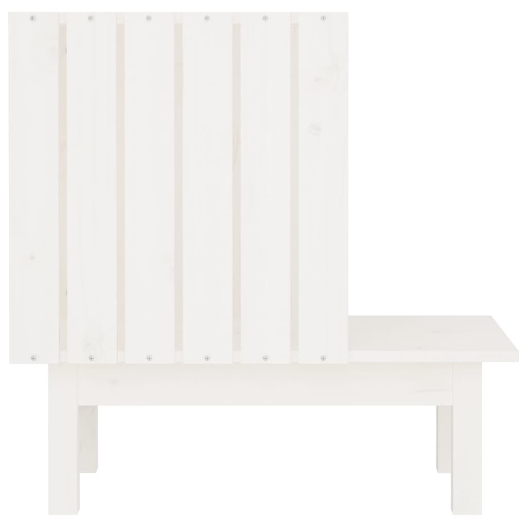 Maison pour chat Blanc 60x36x60 cm Bois de pin massif