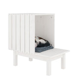 Maison pour chat Blanc 60x36x60 cm Bois de pin massif