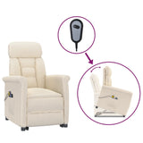 Fauteuil électrique de massage Beige microfibre