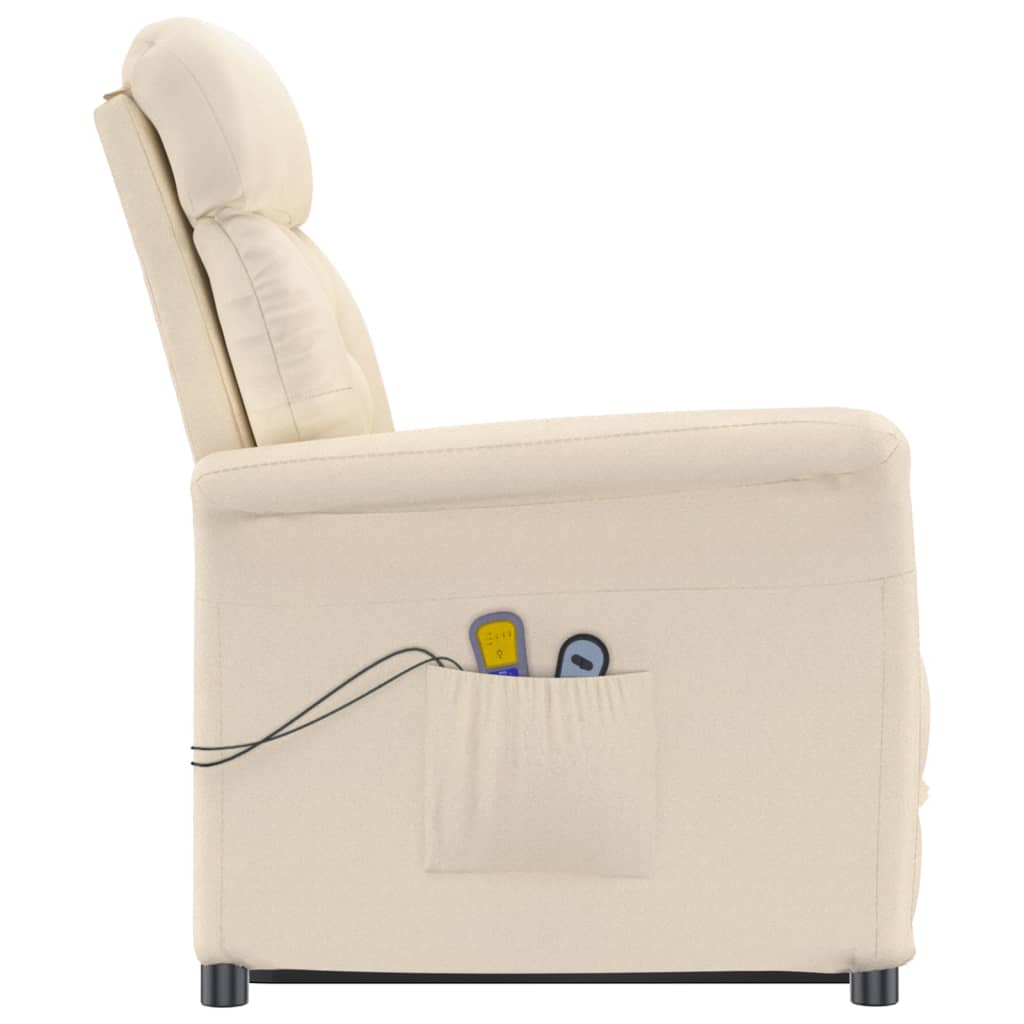 Fauteuil électrique de massage Beige microfibre