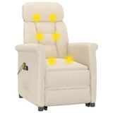 Fauteuil électrique de massage Beige microfibre