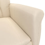 Fauteuil électrique de massage Beige microfibre