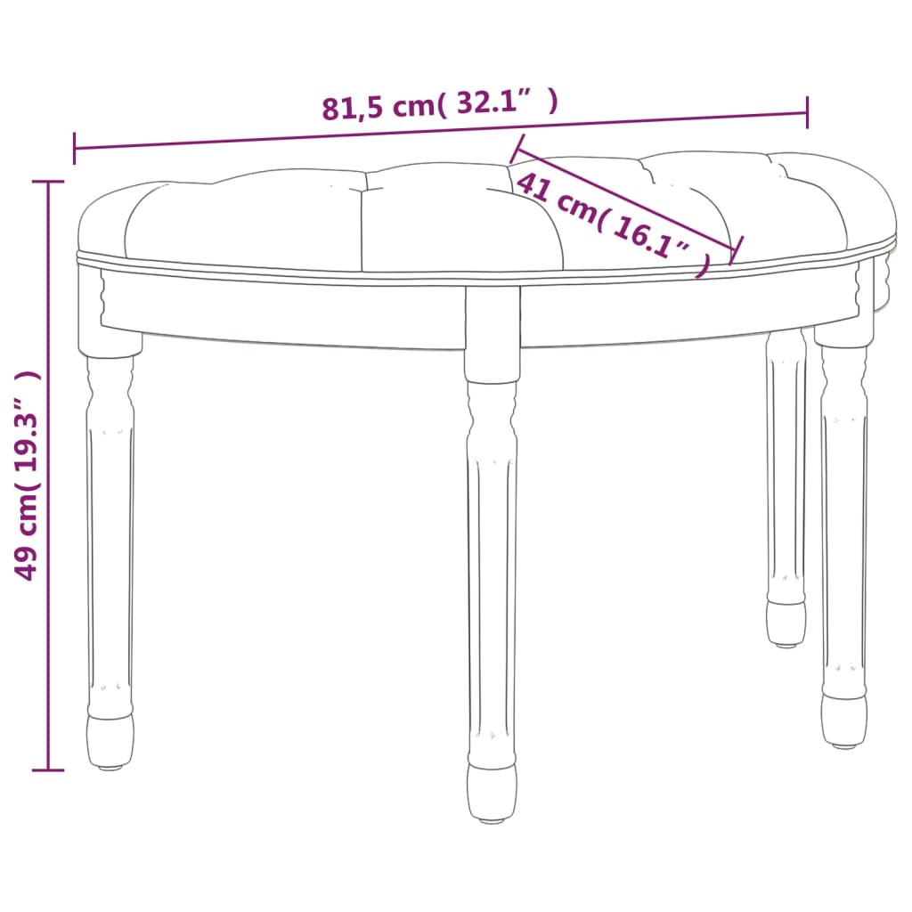 Banc 81,5x41x49 cm lin