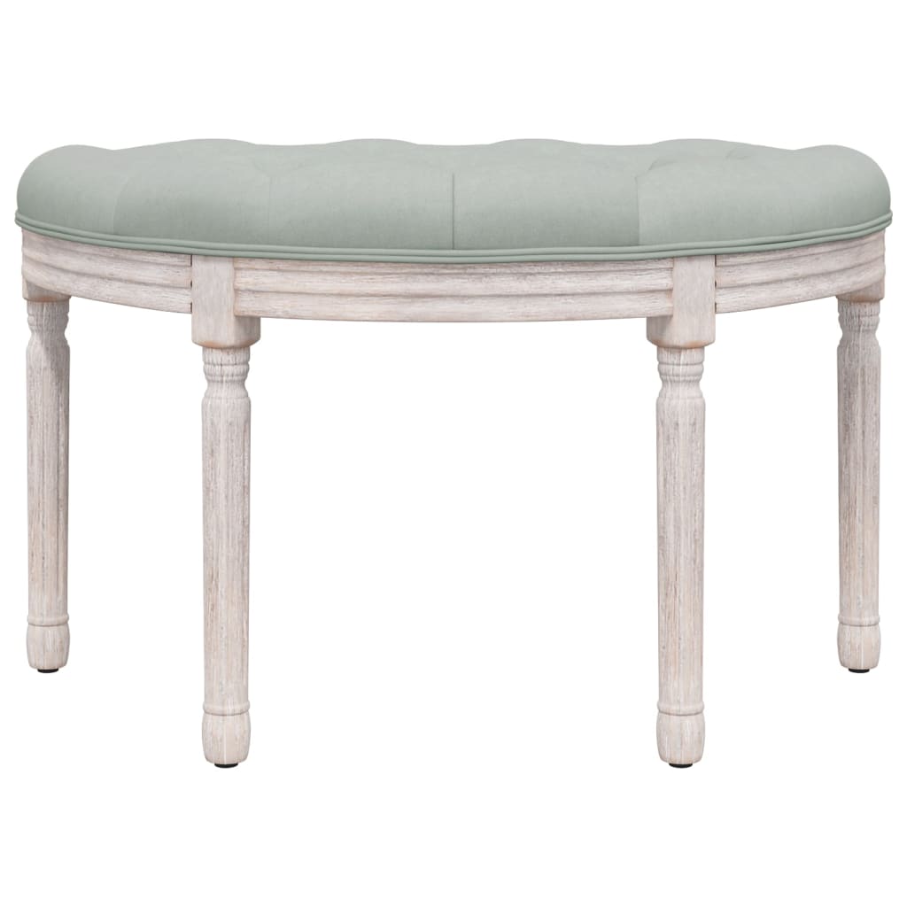 Banc Gris clair 81,5x41x49 cm Velours