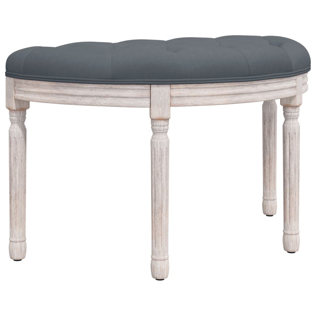 Banc Gris foncé 81,5x41x49 cm Velours