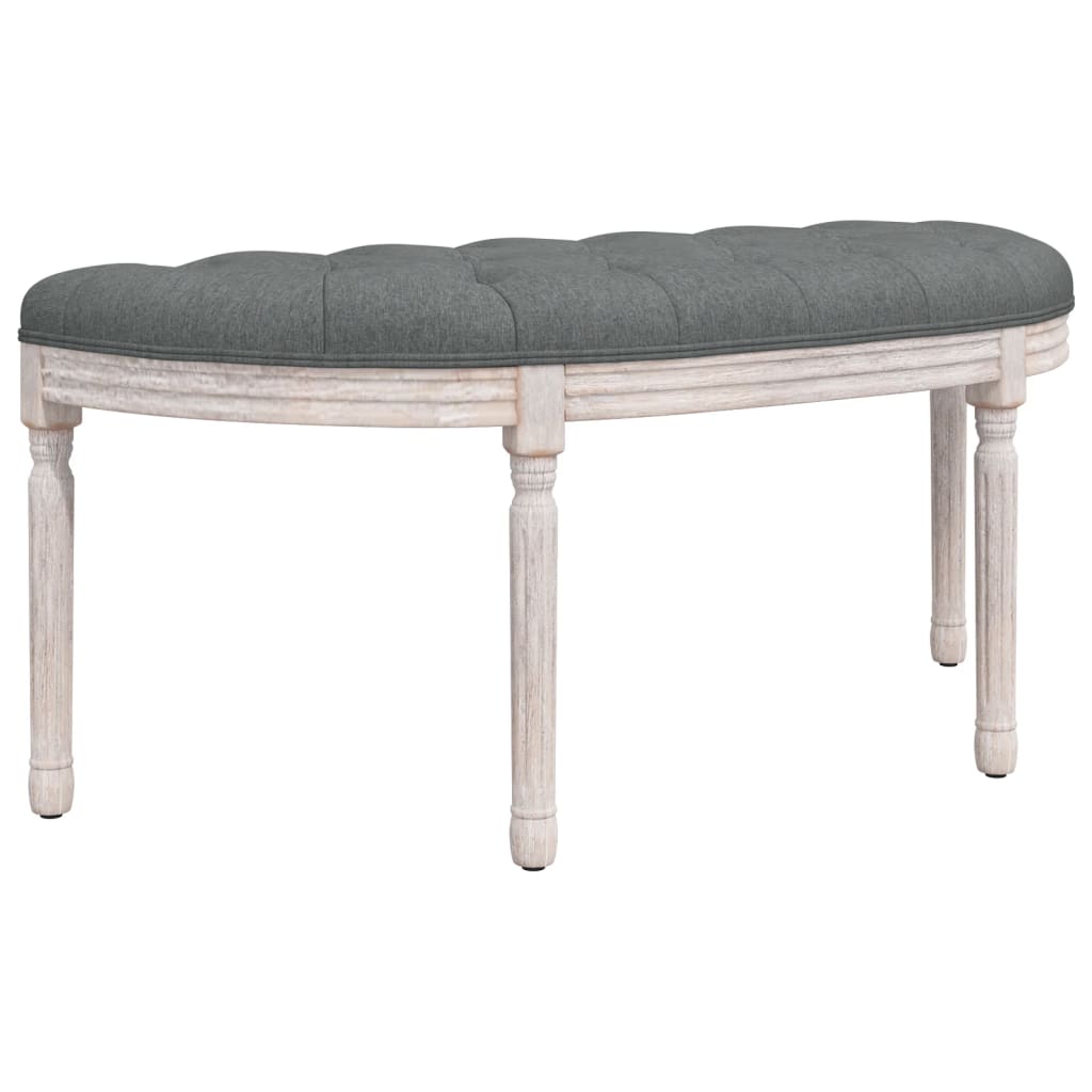 Banc Gris foncé 110,5x45x49 cm Tissu