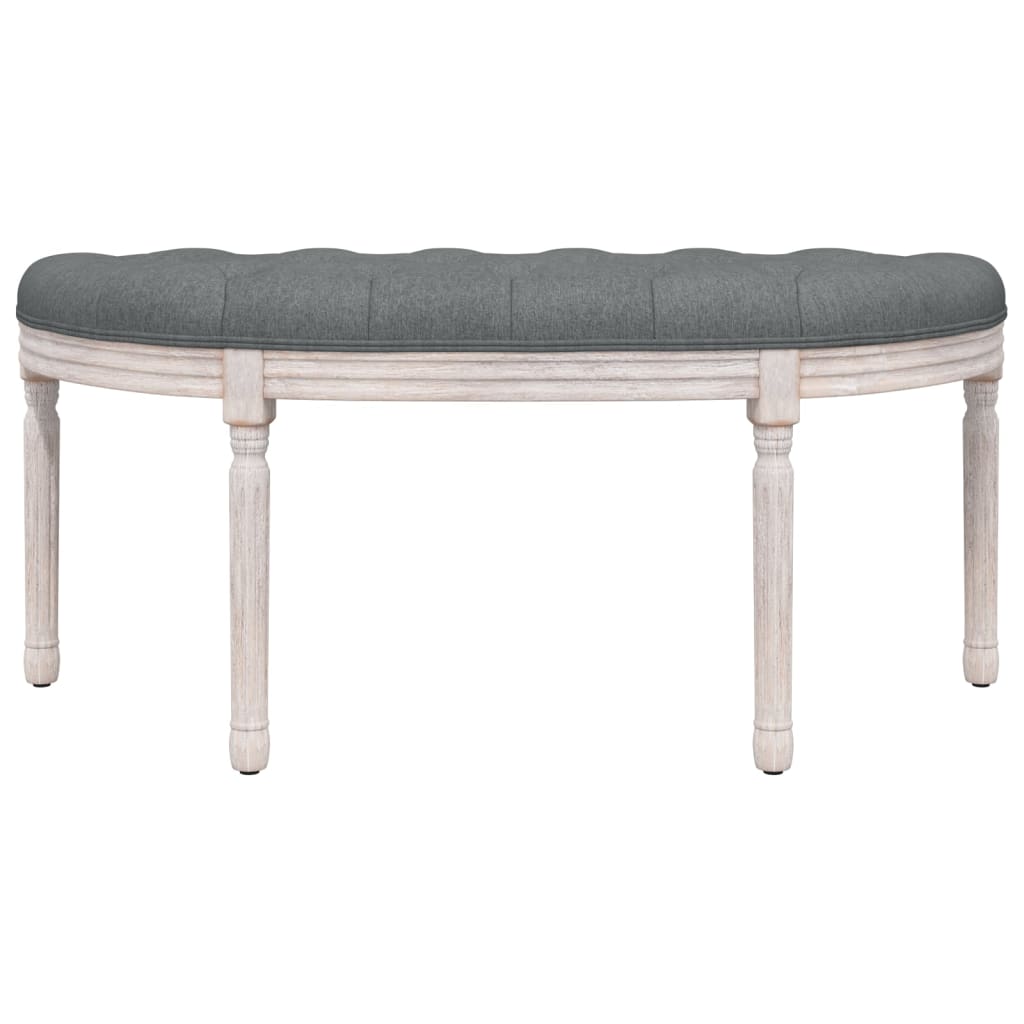 Banc Gris foncé 110,5x45x49 cm Tissu