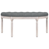 Banc Gris foncé 110,5x45x49 cm Tissu