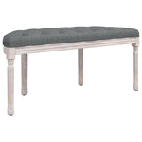 Banc Gris foncé 110,5x45x49 cm Tissu