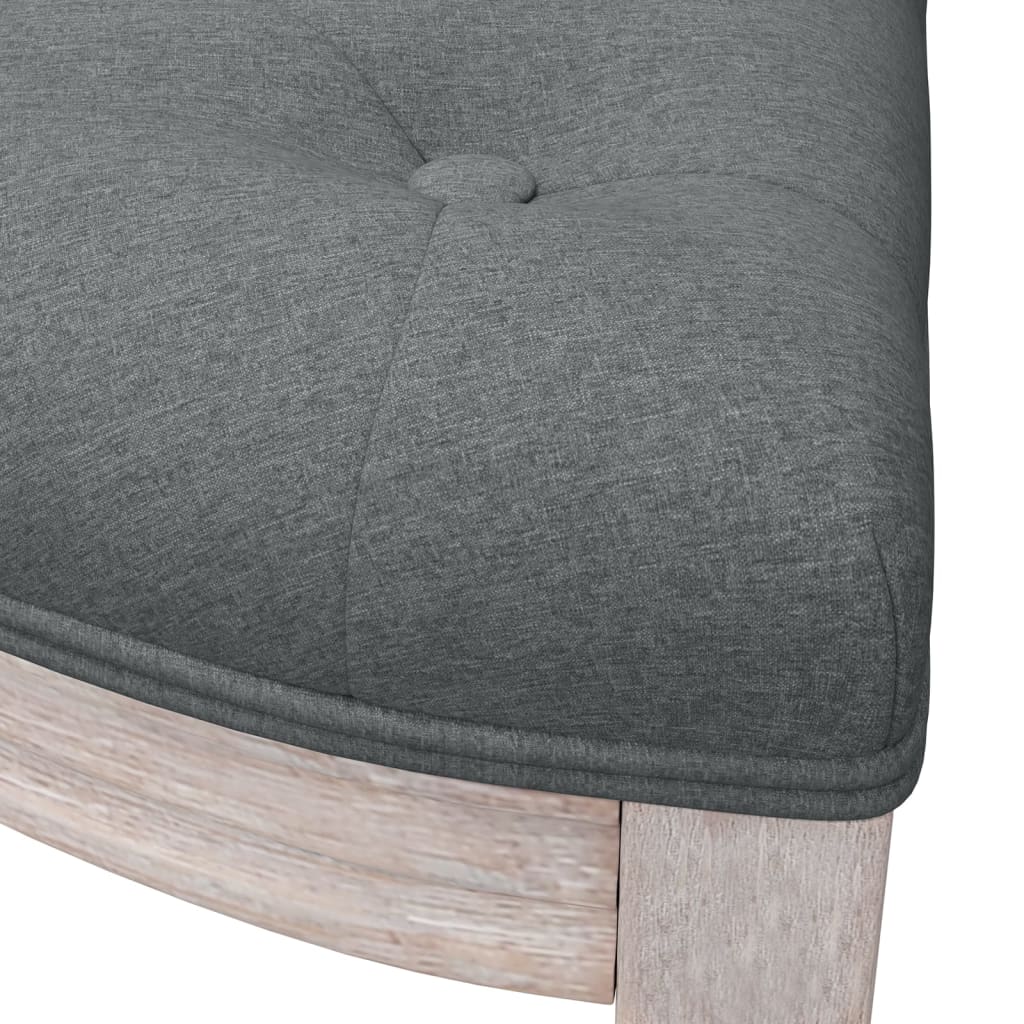 Banc Gris foncé 110,5x45x49 cm Tissu