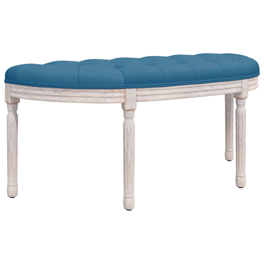 Banc Bleu 110,5x45x49 cm Velours