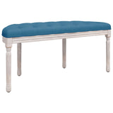 Banc Bleu 110,5x45x49 cm Velours