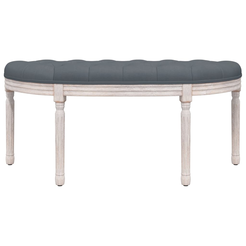 Banc Gris foncé 110,5x45x49 cm Velours