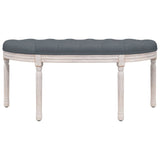 Banc Gris foncé 110,5x45x49 cm Velours