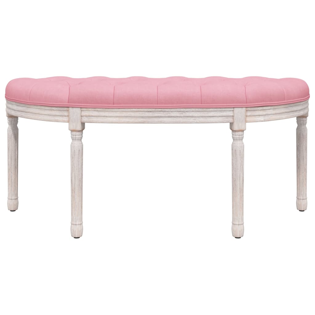 Banc Rose 110,5x45x49 cm Velours