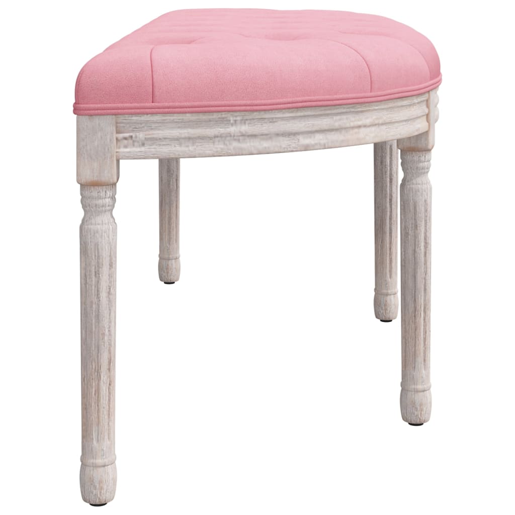 Banc Rose 110,5x45x49 cm Velours