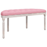 Banc Rose 110,5x45x49 cm Velours