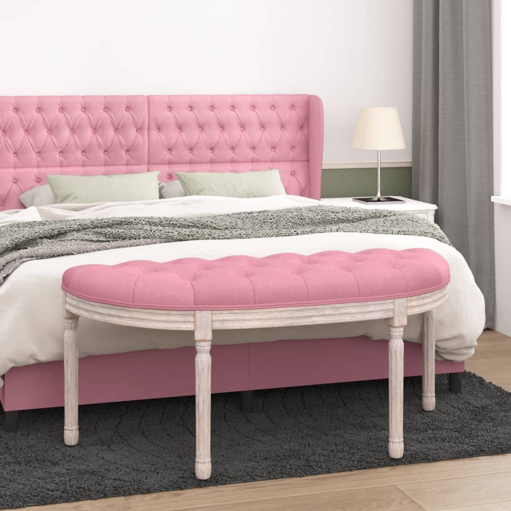 Banc Rose 110,5x45x49 cm Velours