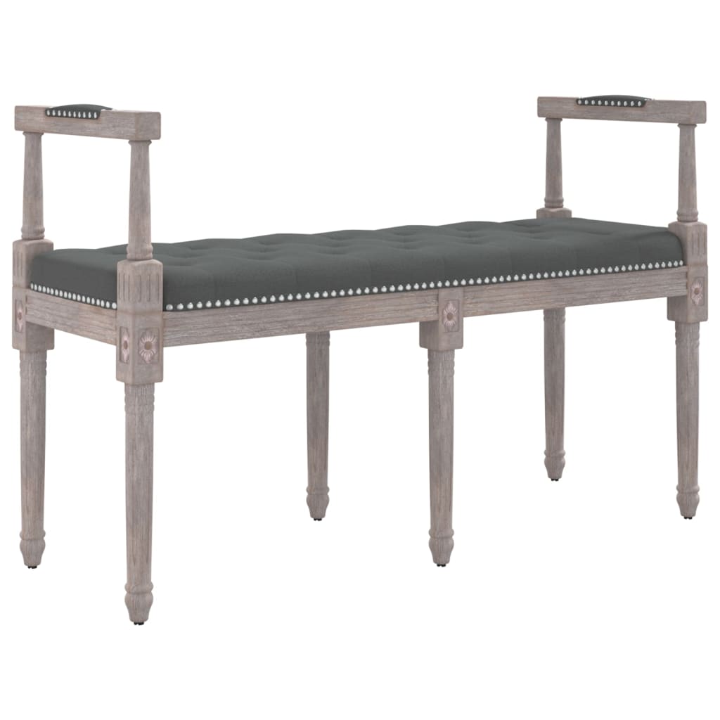 Banc Gris foncé 110x40x70 cm Tissu