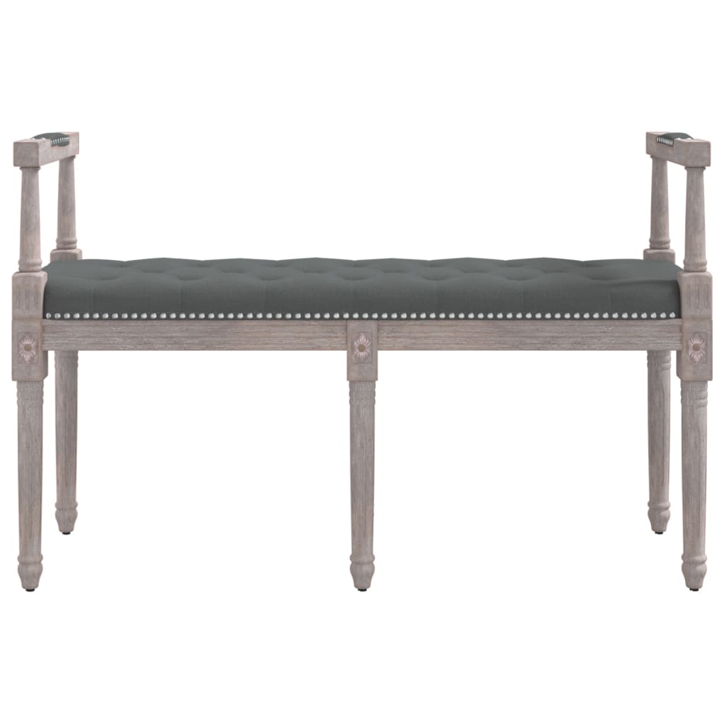 Banc Gris foncé 110x40x70 cm Tissu