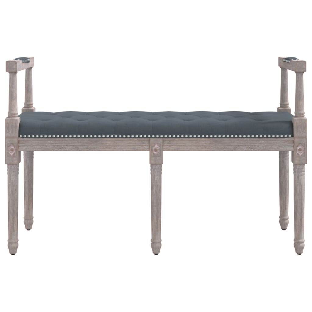 Banc Gris foncé 110x40x70 cm Velours