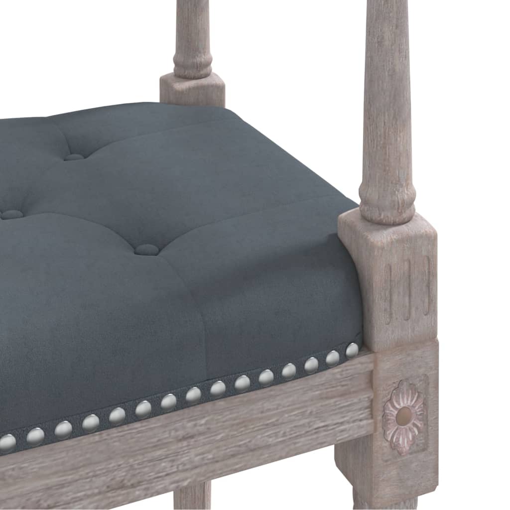 Banc Gris foncé 110x40x70 cm Velours