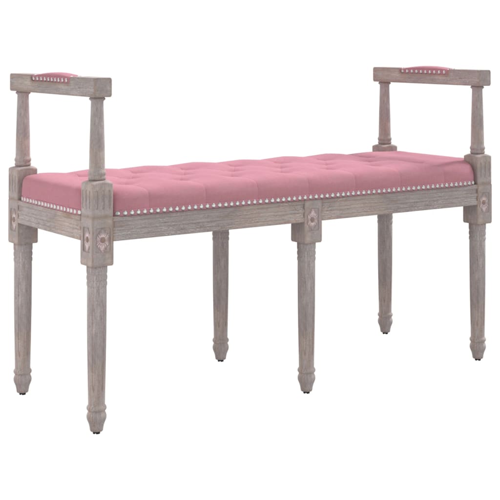 Banc Rose 110x40x70 cm Velours