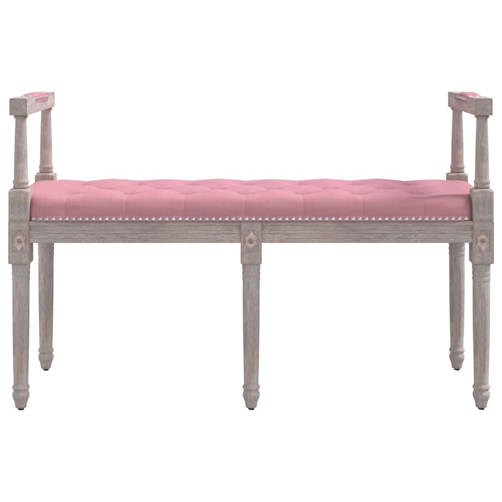 Banc Rose 110x40x70 cm Velours