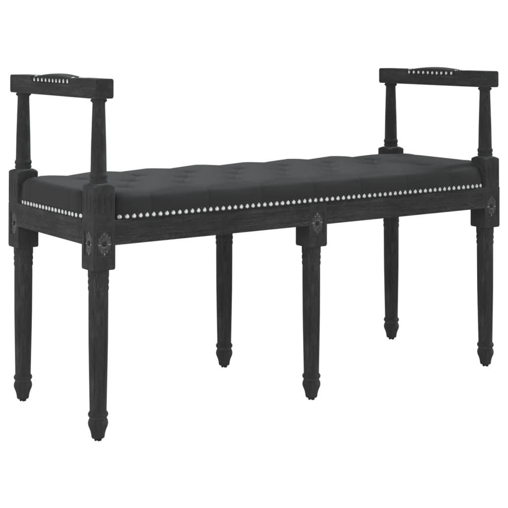 Banc Noir 110x40x70 cm Velours