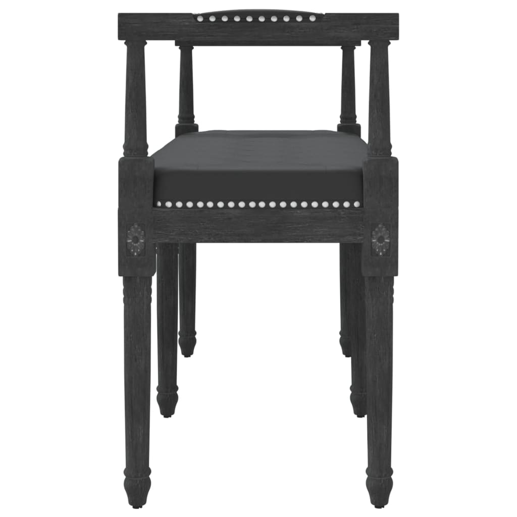 Banc Noir 110x40x70 cm Velours