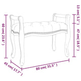 Banc 80x45x60 cm lin