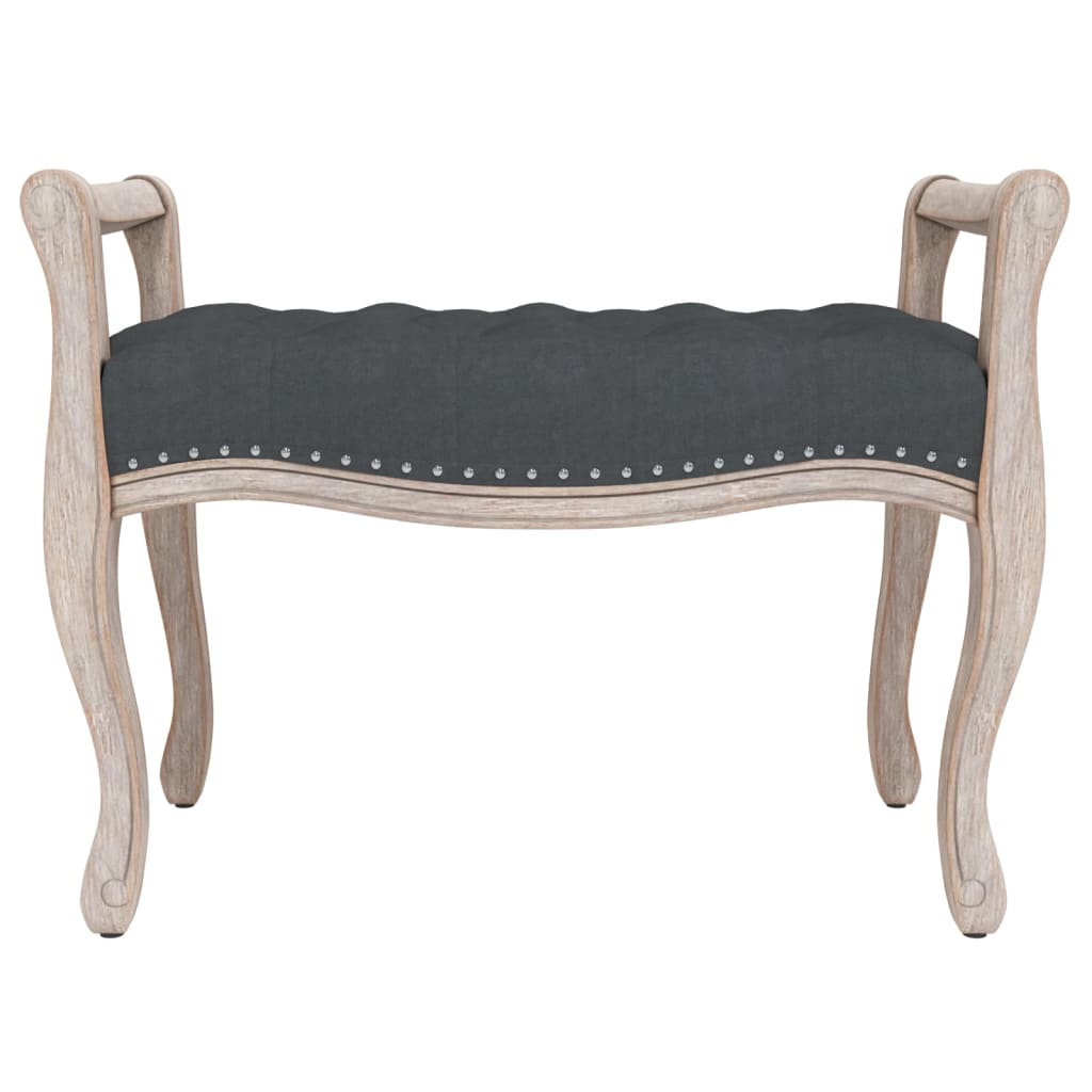 Banc Gris foncé 80x45x60 cm Velours