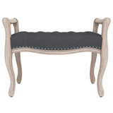 Banc Gris foncé 80x45x60 cm Velours