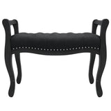 Banc Noir 80x45x60 cm Velours