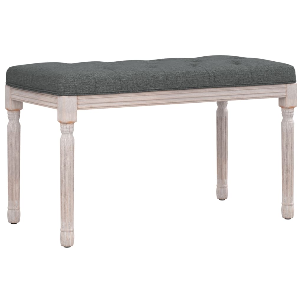 Banc Gris foncé 80x40x49 cm Tissu