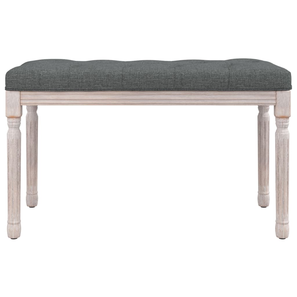 Banc Gris foncé 80x40x49 cm Tissu