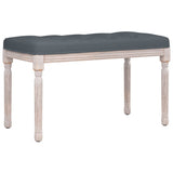 Banc Gris foncé 80x40x49 cm Velours