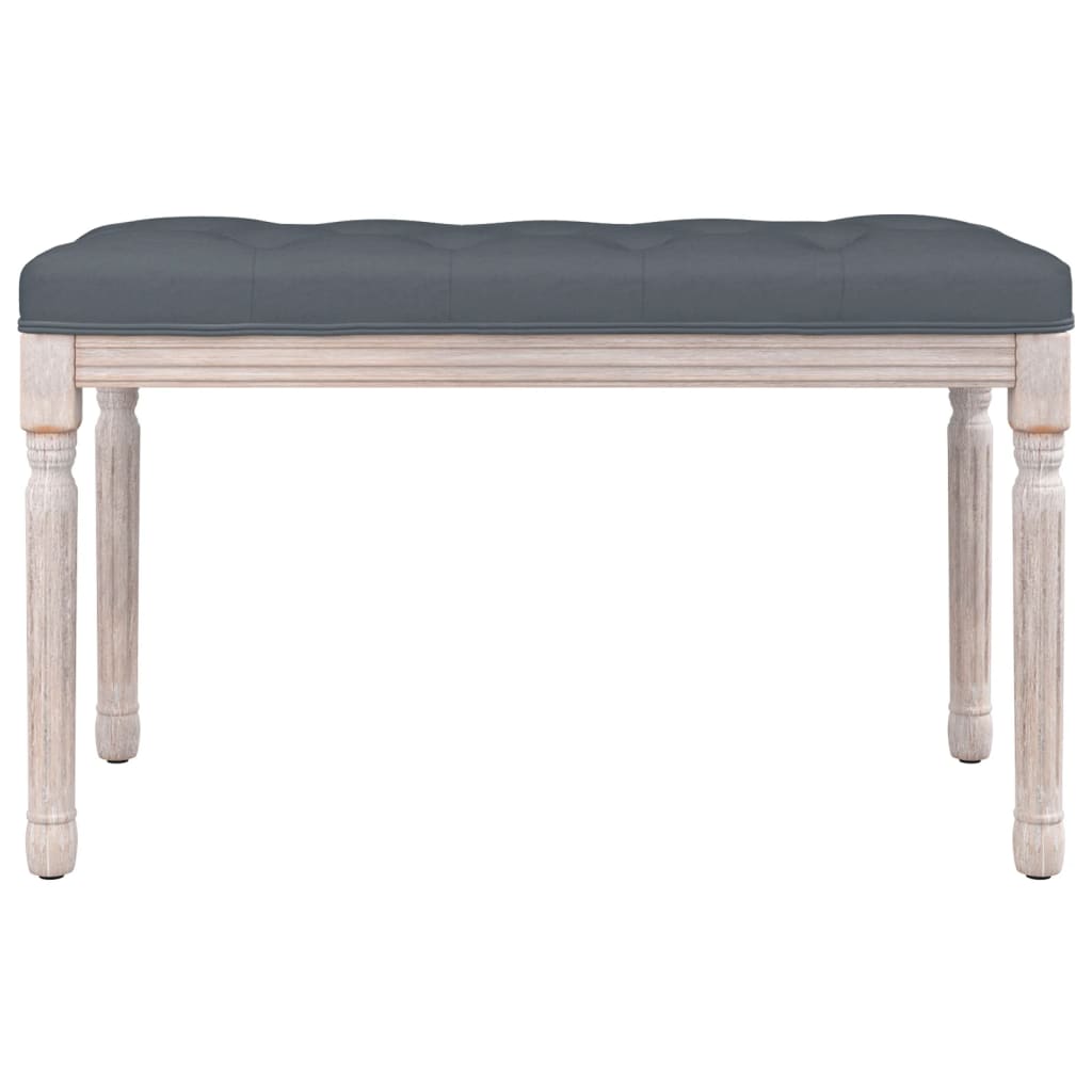 Banc Gris foncé 80x40x49 cm Velours