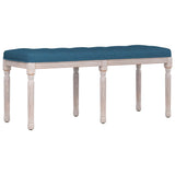 Banc Bleu 110x40x49 cm Velours