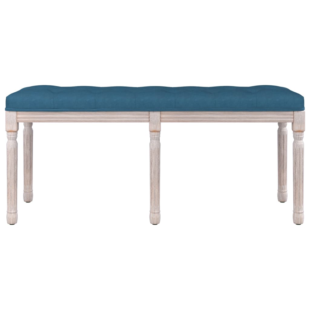 Banc Bleu 110x40x49 cm Velours