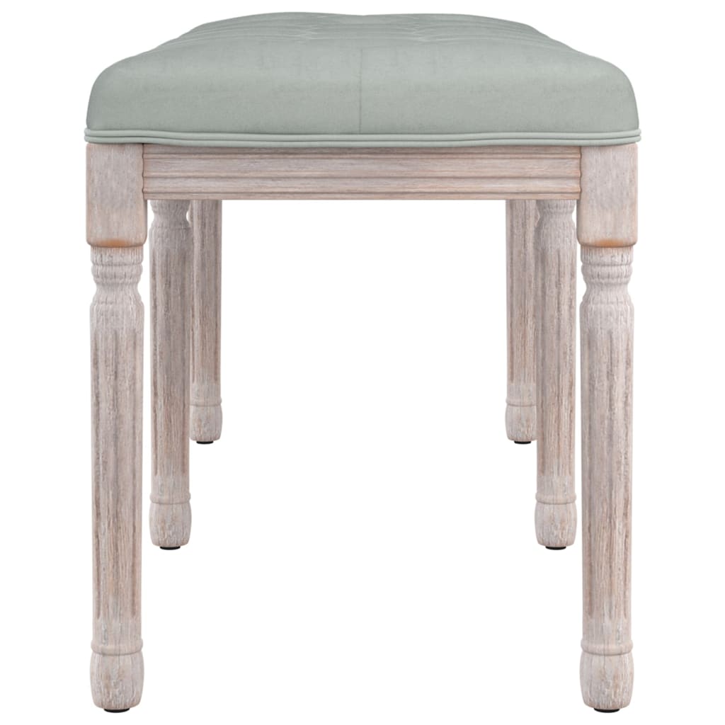 Banc Gris clair 110x40x49 cm Velours