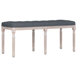 Banc Gris foncé 110x40x49 cm Velours