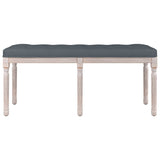 Banc Gris foncé 110x40x49 cm Velours